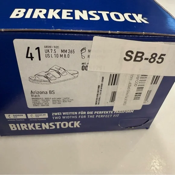 BIRKENSTOCK ARIZONA Black sandals BIRKO-FLOR Sz US W 10 Men 8 EU 41 NIB - Picture 5 of 7